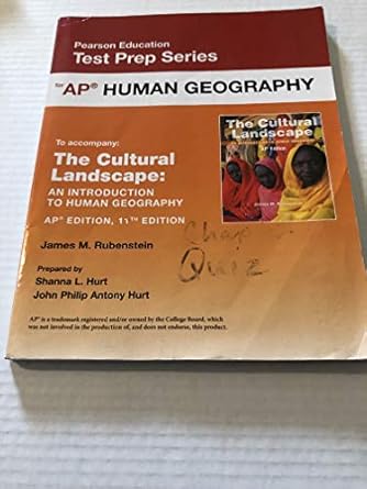 pearson education test prep series ap human geography by james m rubenstein 11th edition james m. rubenstein