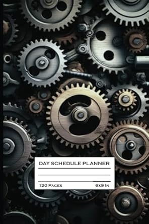 day schedule planner steampunk aesthetics hours 6 x 9 inches 120 pages 60 sheets 1st edition old brooklyn