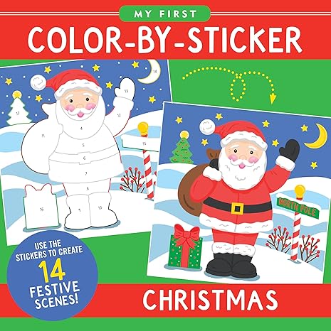 my first color by sticker book christmas 1st edition peter pauper press 1441339493, 978-1441339492