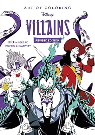 art of coloring disney villains revised edition disney books 1368076939, 978-1368076937