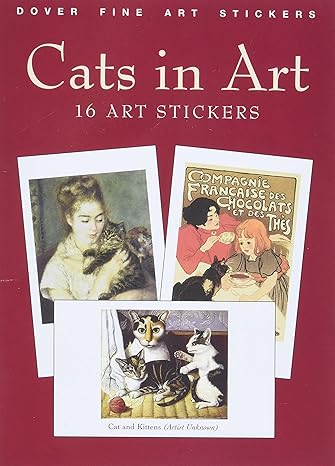 cats in art  art stickers 1st edition carol belanger grafton 0486427730, 978-0486427737