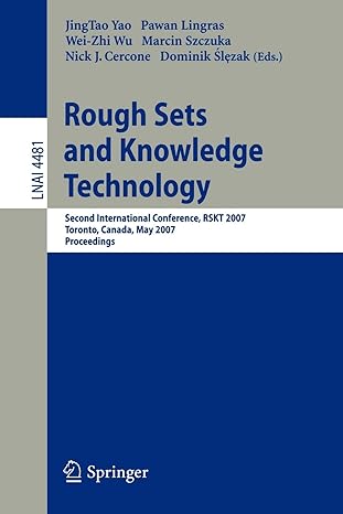 rough sets and knowledge technology second international conference rskt 2007 toronto canada may 14  2007