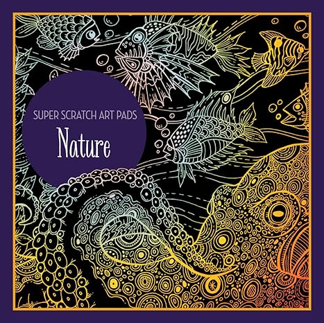 super scratch art pads nature 1st edition union square kids 145492506x, 978-1454925064