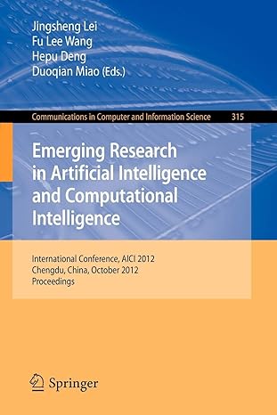 emerging research in artificial intelligence and computational intelligence international conference aici