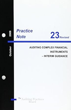 auditing complex financial instruments interim guidance practice note 23 1st edition auditing practices board