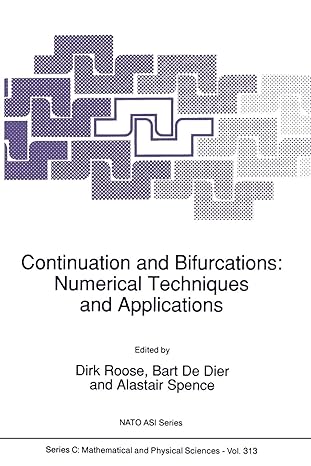 continuation and bifurcations numerical techniques and applications 1st edition dirk roose ,bart de dier