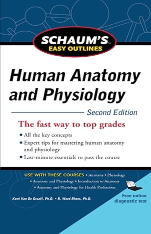 schaum s easy outline of human anatomy and physiology 2nd edition kent van de graaff, r. rhees 0071745866,