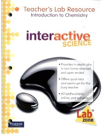 interactive science teacher s lab resource introduction to chemistry volume 10 interactive scienc 1st edition