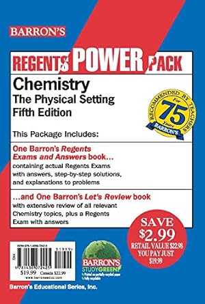 chemistry power pack 5th edition albert s. tarendash m.s. 1438072422, 978-1438072425