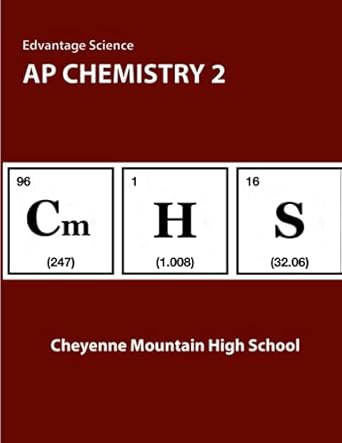 ap chemistry 2 cheyenne mountain high school 1st edition cheri smith ,gary davidson ,megan ryan ,chris toth