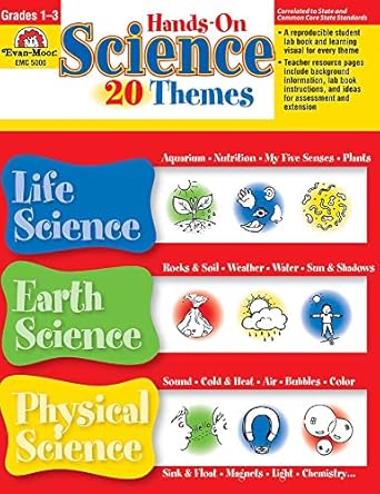 hands on science 20 themes grades 1 3 revised & expanded edition evan-moor educational publishers 155799935x,