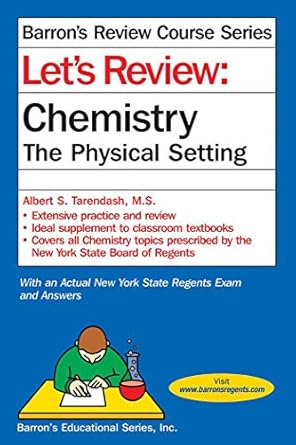 let s review chemistry the physical setting 6th edition albert s. tarendash m.s. 1438009593, 978-1438009599