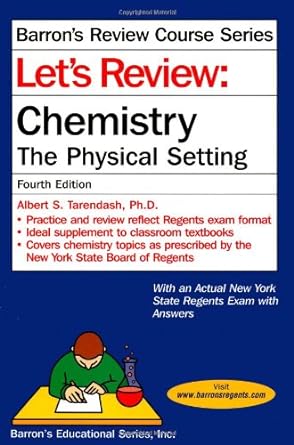 let s review chemistry the physical setting 4th edition albert s. tarendash m.s. 0764134310, 978-0764134319