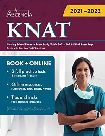 kaplan nursing school entrance exam study guide 2021 2022 knat exam prep book with practice test questions