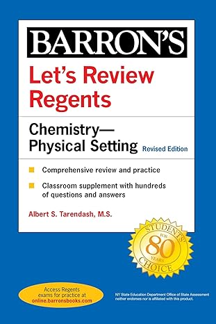 let s review regents chemistry physical setting 1st edition albert s. tarendash m.s. 1506264697,