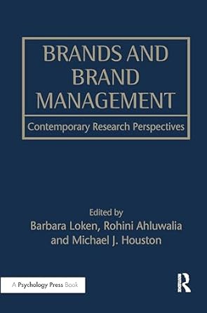 brands and brand management contemporary research perspectives 1st edition barbara loken ,rohini ahluwalia