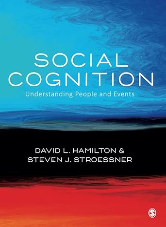 social cognition understanding people and events 1st edition david l. hamilton ,steven n. stroessner