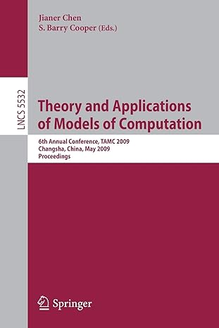 theory and applications of models of computation 6th annual conference tamc 2009 changsha china may 18 22