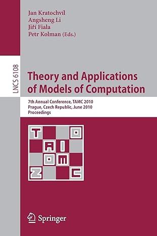 theory and applications of models of computation 7th annual conference tamc 2010 prague czech republic june 7