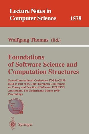 foundations of software science and computation structures second international conference fossacs 99 held as