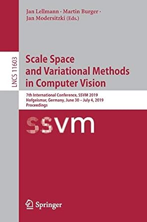 scale space and variational methods in computer vision 7th international conference ssvm 2019 hofgeismar