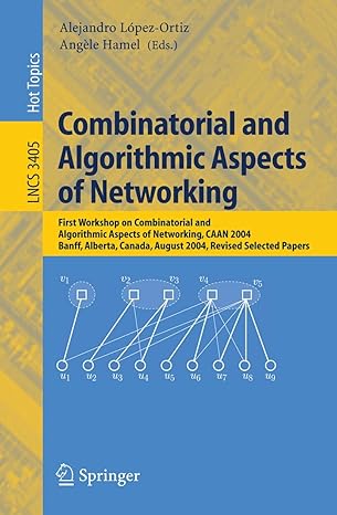 combinatorial and algorithmic aspects of networking first workshop on combinatorial and algorithmic aspects