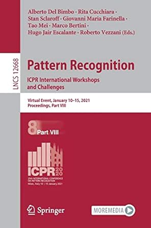 pattern recognition icpr international workshops and challenges virtual event january 10 15 2021 proceedings