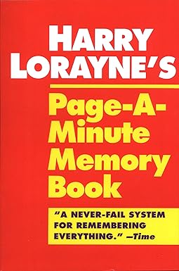 harry lorayne s page a minute memory book reissue edition harry lorayne 0345410149, 978-0345410146