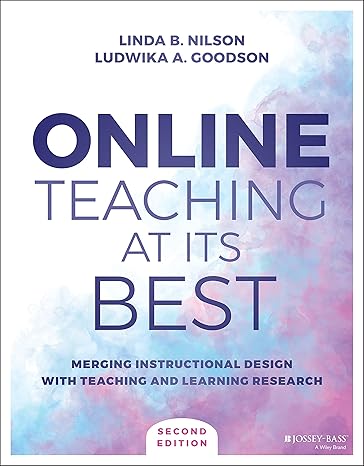 online teaching at its best 2nd edition linda b. nilson 1119765013, 978-1119765011