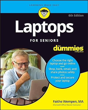 laptops for seniors for dummies 6th edition faithe wempen 1394152167, 978-1394152162