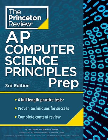 princeton review ap computer science principles prep 4 practice tests + complete content review + strategies