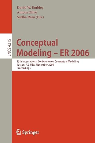 conceptual modeling er 2006 25th international conference on conceptual modeling tucson az usa november 6 9