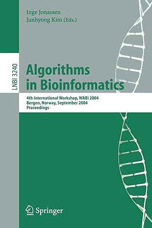 algorithms in bioinformatics 4th international workshop wabi 2004 bergen norway september 17 21 2004