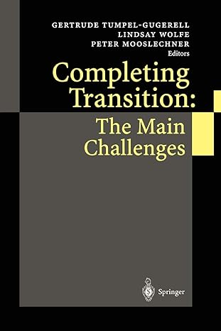 completing transition the main challenges 1st edition gertrude tumpel gugerell ,lindsay wolfe ,peter