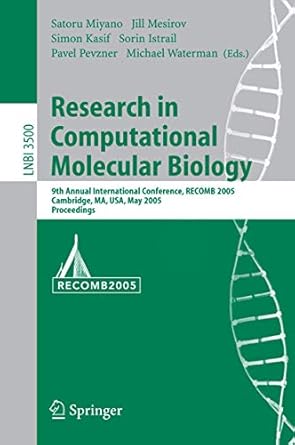 research in computational molecular biology 9th annual international conference recomb 2005 cambridge ma usa