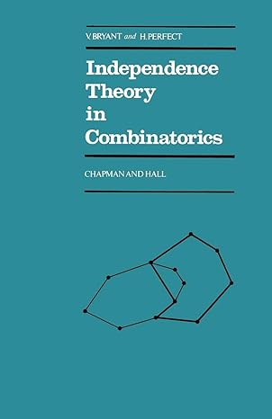 independence theory in combinatorics an introductory account with applications to graphs and transversals 1st