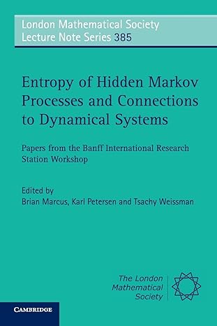 entropy of hidden markov processes and connections to dynamical systems papers from the banff international