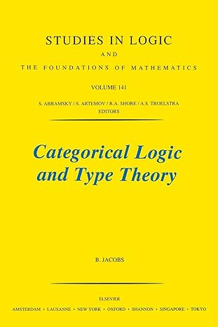 categorical logic and type theory 1st edition b. jacobs 0444508538, 978-0444508539