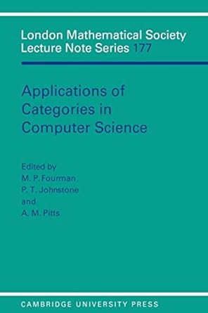 applications of categories in computer science proceedings of the london mathematical society symposium