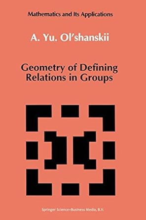 geometry of defining relations in groups 1st edition a.yu. olshanskii 9401056056