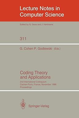 coding theory and applications 2nd international colloquium cachan paris france november 24 26 1986