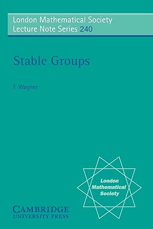 stable groups 1st edition f. wagner 0521598397, 978-0521598392