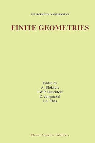 finite geometries proceedings of the  isle of thorns conference 1st edition aart blokhuis ,james w.p.