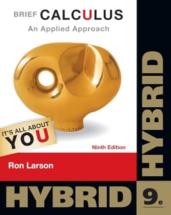 brief calculus an applied approach hybrid 9th edition ron larson 1133365140, 978-1133365143