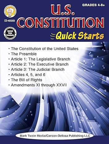 u s constitution social studies workbook grades 4 12 history lessons on the constitution of the united states