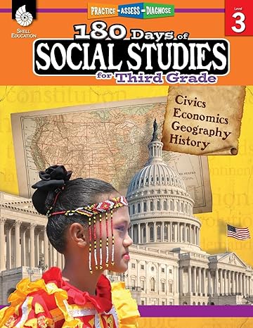 180 days of social studies grade 3 daily social studies workbook for classroom and home cool and fun civics