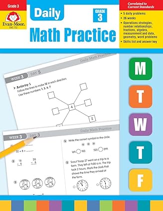 evan moor daily math practice grade 3 teacher edition evan-moor educational publishers 1557997438,