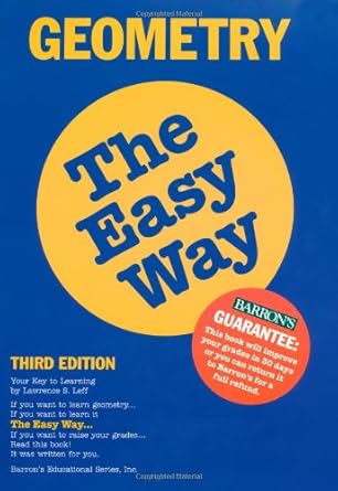 geometry the easy way 3rd edition lawrence s. leff m.s. 0764101102, 978-0764101106