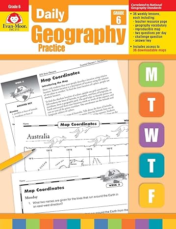 daily geography practice grade 6 teacher edition evan-moor educational publishers 1557999759, 978-1557999757