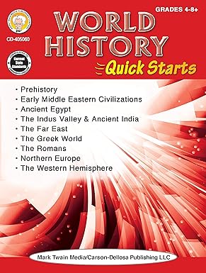 mark twain media world history workbook grades 4 12 social studies lessons on prehistory early civilizations